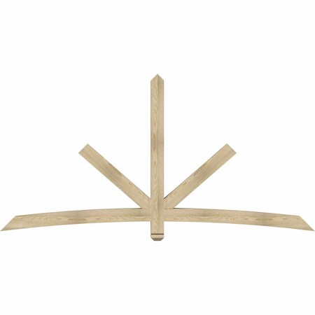 Ekena Millwork Alberta Rough Sawn Timber Gable Bracket, Douglas Fir, 96"W x 48"H x 4"D x 4"F, 12/12 Pitch GBW096X48X0404ALB00RDF
